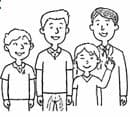 在宅患者を支える家族のイラスト