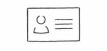 事業者情報を示すプロフィールカードのイラスト
